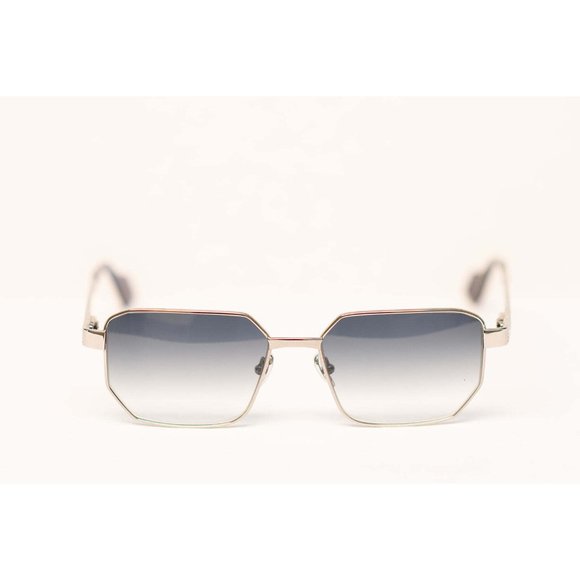 22k Ruthenium Unisex Rectangle Blue Sunglasses - Delixs Pytha DX004 03 VP07